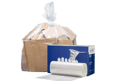 Image: Plasticplace 20-30 Gallon 0.9 Mil Scent Free Recycling Extra Clear Trash Bags (200 Count)