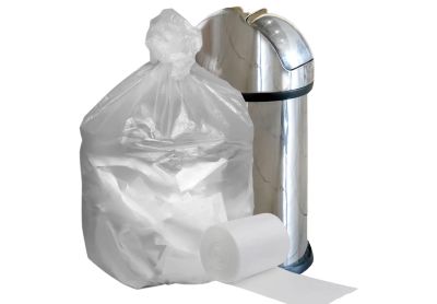 Image: Plasticplace 55-60 Gallon 0.5 Mil Scent Free High Density Clear Trash Bags (200 Count)