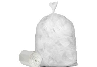 Image: Plasticplace 55-60 Gallon 0.7 Mil Scent Free Heavy Duty Clear Trash Bags (150 Count)