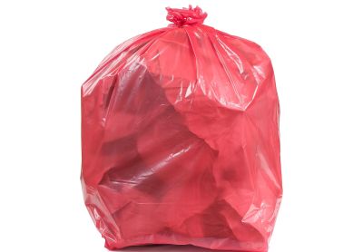 Image: Plasticplace 55-60 Gallon 1.2 Mil Scent Free Heavy Duty Red Trash Bags (50 Count)