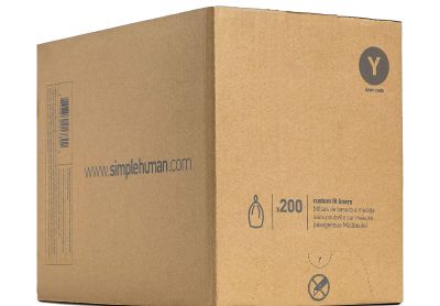 Image: Simplehuman Code Y 115L Scent Free Custom Fit Liners Drawstring White Trash Bags (200 Count)