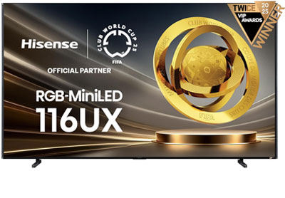 Image: Hisense 116-inch UX Series RGB-MiniLED 4K UHD Smart Google TV (2025 Edition)