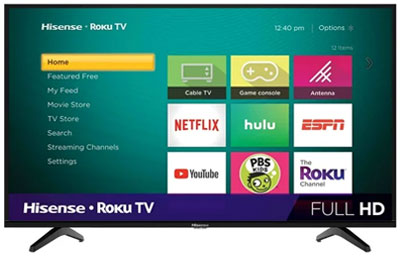 Image: Hisense 43-inch Class H4 Series LED Roku Smart TV (2020 Edition)