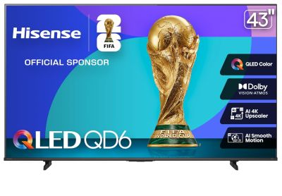 Image: Hisense 43-inch QD6 Series QLED 4K UHD Smart Fire TV (2025 Edition)