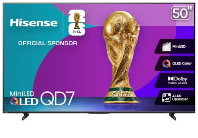 Image: Hisense 50‑inch QD7 Series Mini‑LED 4K UHD Smart Fire TV (2025 Edition)