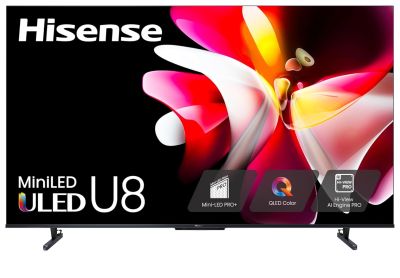 Image: Hisense 55-inch U8 Series Mini-LED ULED 4K UHD Smart Google TV (2024 Edition)