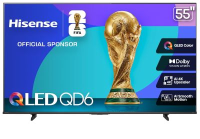 Image: Hisense 55‑inch QD6 Series QLED 4K UHD Smart Fire TV (2025 Edition)