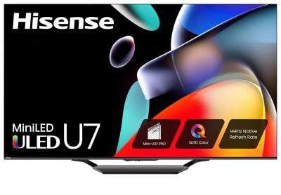 Image: Hisense 65-inch U7 Series Mini-LED ULED 4K UHD Smart Google TV (2024 Edition)
