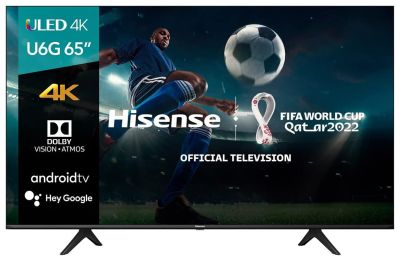 Image: Hisense 65‑inch U6 Series Quantum ULED 4K UHD Smart Google TV (2021 Edition)