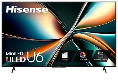 Image: Hisense 75-inch U6 Series Mini-LED ULED 4K UHD Smart Google TV (2024 Edition)