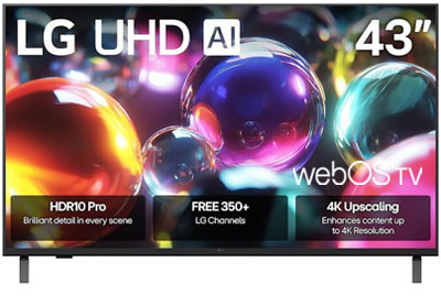 Image: LG 43-inch Class UA7000 Series LED AI 4K UHD Smart webOS TV (2025 Edition)