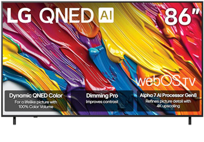 Image: LG 86-inch Class QNED AI QNED82A Series 4K Smart webOS TV (2025 Edition)