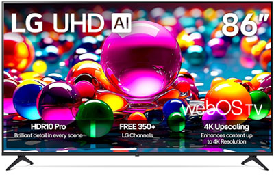Image: LG 86-inch Class UA7700 Series LED AI 4K UHD Smart webOS TV (2025 Edition)