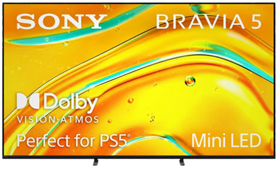 Image: Sony 55-inch Class BRAVIA 5 Mini LED 4K HDR Google TV (2025 Edition)