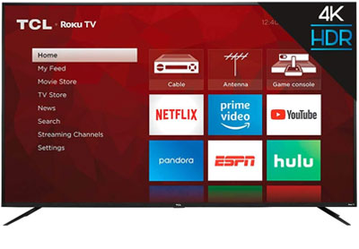 Image: TCL 65-inch Class 4-Series 4K UHD HDR LED Smart Roku TV (2021 Edition)