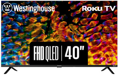 Image: Westinghouse 40-inch Edgeless QLED Full HD Smart Roku TV (2025 Edition)