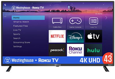 Image: Westinghouse 43-inch 4K UHD Smart Roku TV (2025 Edition)