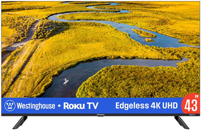 Image: Westinghouse 43-inch Edgeless 4K UHD Smart Roku TV (2025 Edition)