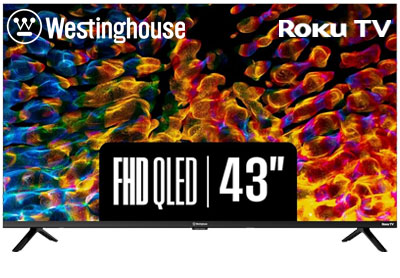 Image: Westinghouse 43-inch Edgeless QLED Full HD Smart Roku TV (2025 Edition)