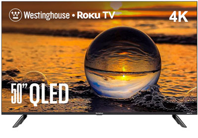 Image: Westinghouse 50-inch Edgeless QLED 4K UHD Smart Roku TV (2024 Edition)
