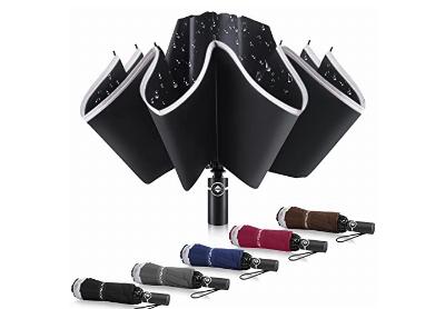 Image: BODYGUARD 46-inch Windproof Inverted Folding Travel Umbrella
