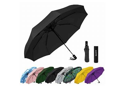 Image: SIEPASA Windproof Compact Folding Travel Umbrella