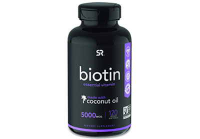 Image: SR Biotin 5000mcg Essential Vitamin With Organic Coconut Oil (by Sports Research)