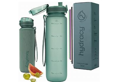 Image: Hydracy Water Bottle with Time Marker 32 oz