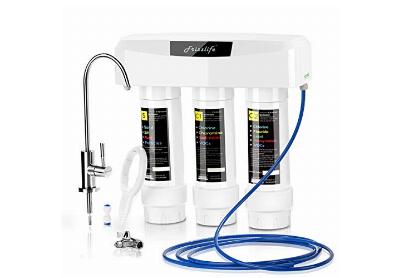 Image: Frizzlife SP99 Under Sink Water Filter System With Brushed Nickel Faucet (by Frizzlife)