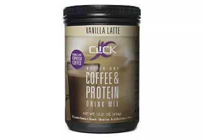 Image: Click All-in-one Vanilla Latte Coffee and Protein Drink Mix (by Click)